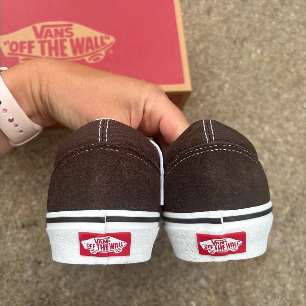 Vans Old Skool Brown and White Canvas Sneakers - Picture 11 of 11